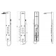 Anima Glass Shower columna termostática