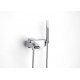 Roca Thesis Mezclador monomando exterior baño-ducha con inversor automático, ducha de mano, flexible de 1,70 m.