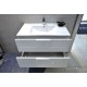 Sonia Mueble de Baño Blanco brillo 80x46 cm 2 cajones con lavabo, espejo y aplique