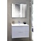 Sonia Mueble de Baño Greywood 80x46 cm 2 cajones con lavabo, espejo y aplique
