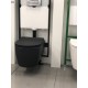 Ensemble Toilettes Suspendue Alfa Noir Mat Abattant softclose Glacera