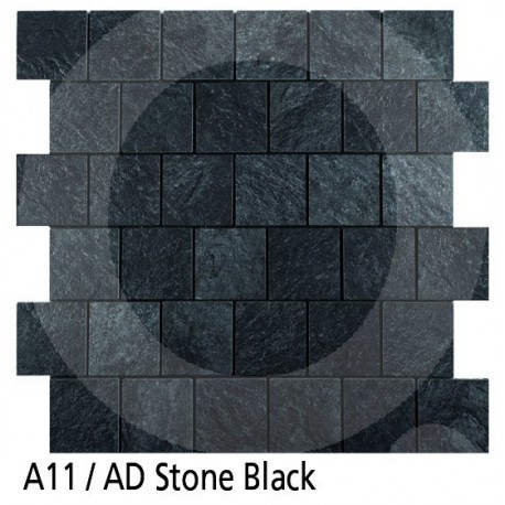 Euroshrink Mosaico Autoadhesivo A11 Stone Black vinílico