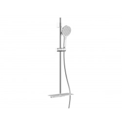 Juego de ducha Swiss Aqua Technologies con estante blanco / cromado SATSSP31 Set de ducha con balda con 3 funciones.