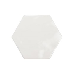 Geometry White Hexagonal 15x17,3 Brillo Cerámica Ribesalbes