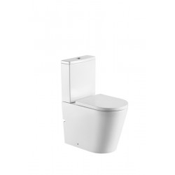 Swiss Aqua Technologies Brevis WC sur pied avec réservoir de chasse et couvercle à fermeture douce (SATBRE031RREXVP)