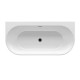 Bañera Freedom W 1660x800 blanca, rebosadero y desagüe: cromado