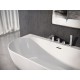 Bañera Freedom W 1660x800 blanca, rebosadero y desagüe: cromado