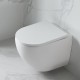 WC suspendu Vortex blanc SAT67010RTORP avec couvercle rembourré
