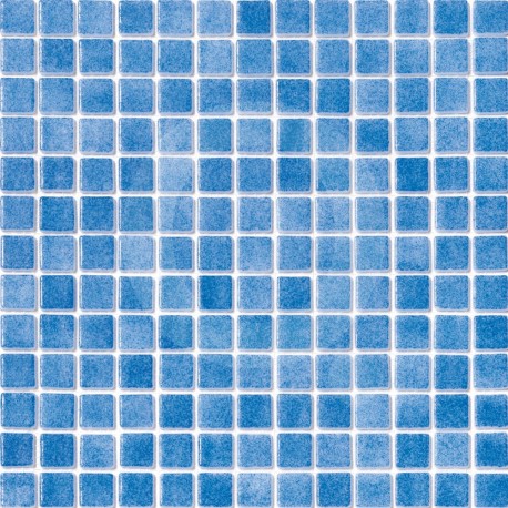 Niebla Azul Claro Antideslizante 33x33 Mosaico Cristal