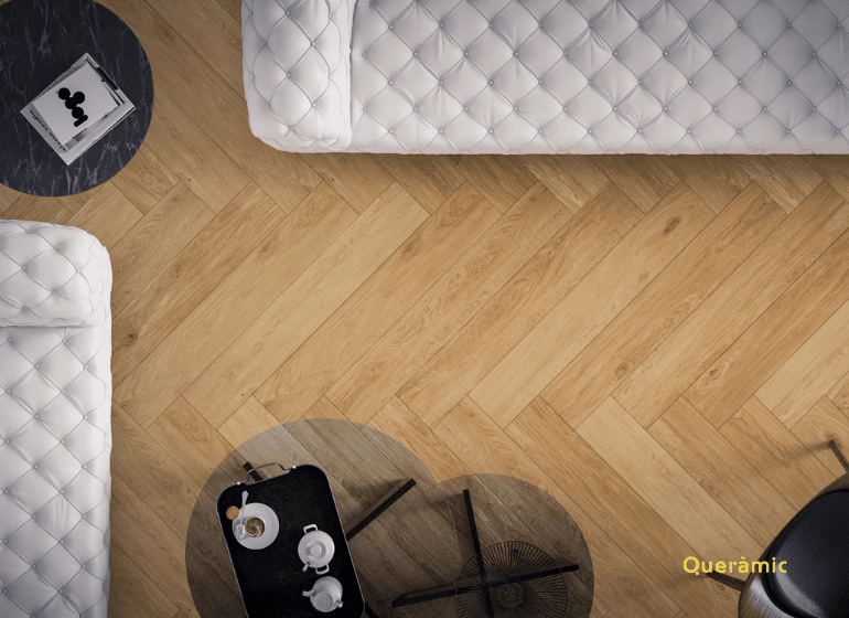 Cómo colocar suelo porcelánico imitación madera: espiga o chevron