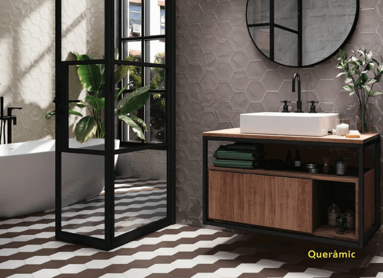 baños modernos con azulejos